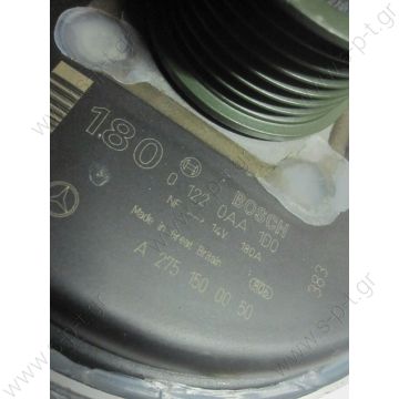 0986047597  BOSCH ΔΥΝΑΜΟ    12V  150A   ΥΔΡΟΨΥΚΤΟ      2751500050    01220AA1D0   32303  DTS   ΔΥΝΑΜΟ   MB CL600 S600 150A *WATER* [L-DFM] @ Mercedes-Benz A1371540403   Reference OE/OEM Number:	A1371540403 0122 1AA 4YO 01221AA4YO - 