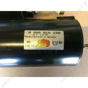 0986016240  BOSCH  ΜΙΖΑ VAG  2770 BOSCH  ΜΙΖΑ AUDI  1.6 1.9D TDI 12V 2.0kW z9    AU 80 90 D TD 1.4kW z9 2(2) @  ΜΙΖΑ 12V 1,7KW 9Δ AUDI 80, A4, A6, VW PASSAT, SKODA SUPER B      VW Passat 3B 3BG 3 B BG 1.9 TDI + Audi A4 A6 80 1,9 TDI           - 