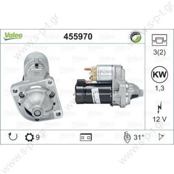 438094  ΜΙΖΑ VALEO	188973, 438094, 455970, D6RA108  VALEO ΜΙΖΑ 12V 1,3KW 9Δ BMW M3(E46)    BMW 318 320 D/TD (M47) 9.01> 12V 1.6kW  New Starter D6RA108 438094 188973 SR9506X Valeo 17902  BMW   M3 3.2l 2001-2003  Z3 3.2l 2002  Z4 3.2l 2006-2008 - 