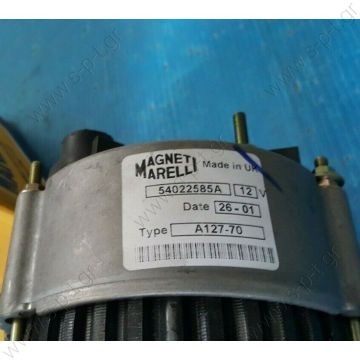 54022585 MAGNETI MARELLI   ΔΥΝΑΜΟ   FORD  A127 12V 70A 3G 6H10  ΜΕ  ΒΙΔΑΚΙΑ   437391  VALEO ΔΥΝΑΜΟ  FORD  ESCORT  1.6 / 1.8i 6H10 60PV6 W 12V 70A    MAGNETI MARELLI  FORD  A127 12V 70A 3G 6H10  12V 70A FORD ESCORT VI, FIESTA III ΔΕΞΙ ΑΥΤΙ ΜΕ ΒΙΔΑΚΙΑ   - 