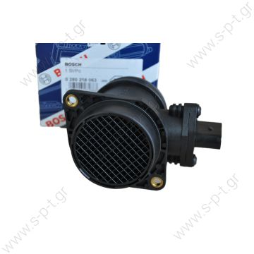 0280218063  BOSCH ΜΕΤΡΗΤΗΣ ΜΑΖΑΣ ΑΕΡΑ VAG  0280218063, BOSCH 0280218063 - ΜΕΤΡ.ΡΟΗΣ ΑΕΡΑ A3/A4 1.8T    Air Flow Mass metter Bosch 0280218063. - 