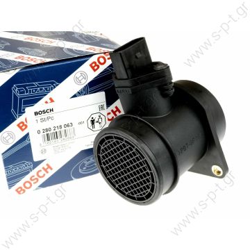 0280218063  BOSCH ΜΕΤΡΗΤΗΣ ΜΑΖΑΣ ΑΕΡΑ VAG  0280218063, BOSCH 0280218063 - ΜΕΤΡ.ΡΟΗΣ ΑΕΡΑ A3/A4 1.8T    Air Flow Mass metter Bosch 0280218063. - 