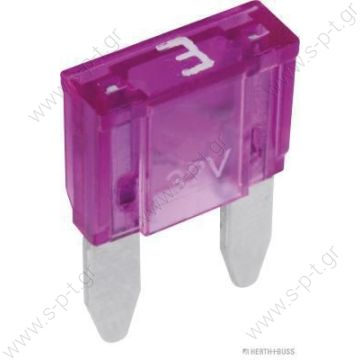 50295573    ΑΣΦΑΛΕΙΑ ΜΑΧΑΙΡΩΤΗ ΜΙΝΙ 3A  ΜΩΒ    HERTH+BUSS ELPARTS - Fuse ΑΣΦΑΛΕΙΑ ΜΙΝΙ 3Α FORD 1L3T14A094BA 4418456 GENERAL MOTORS 13 247 866 RENAULT 7703 297 150 VAG N102 615 06 VOLVO 20378930 - 