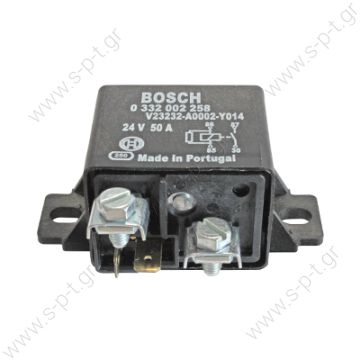 0332002257, BOSCH  24V 50/50Amp.    BOSCH ΡΕΛΕ     Relay BOSCH 0332002257 24 V50A DAF: 0673514, 673514. IVECO: 9673514. BOSCH 0 332 002 257 (0332002257) Relay, start repeater - 