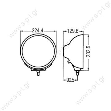 1F8007560211, HELLA ΠΡΟΒΟΛΕΑΣ   LUMINATOR CELIS NIKEΛ    Hella Luminator Chromium Celis Auxiliary Lamp - 12V / 24V - 