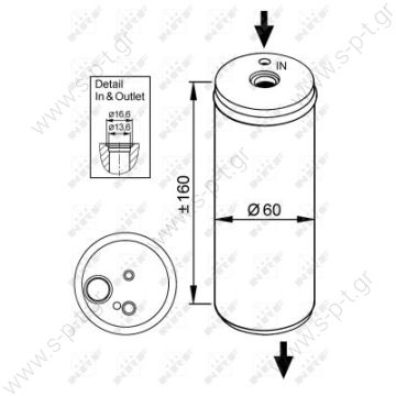 1J0820191   ΞΗΡΑΝΤΗΡΑΣ A/C  ΑΦΥΓΡΑΝΤΗΡΑΣ AUDI A3, VW GOLF IV, IBIZA III, SKODA OCTAVIA  8FT351196391 – 1C0820191 ΞΗΡΑΝΤΗΡΑΣ A/C VW GOLF IV, AUDI A3, TT - 