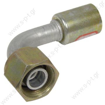 ΓΩΝΙΑ 90º 6-8-10-12mm O-ring 90° Θηλυκό  FITTING, FOR-BB, 90D-10, 14-UNF ALUMINIUM - 