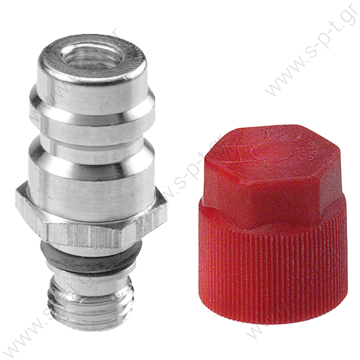 82357   MASTERCOOL   R134   ΒΑΛΒΙΔΑ ΠΛΗΡΩΣΗΣ     GM HIGH FLOW ADAPTER W/VALVE CORE & SERVICE PORT CAPS - 