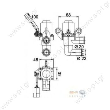 9XL351328301, BEHR-HELLA BEHR-HELLA ΒΑΛΒΙΔΑ A/C      VOLVO F16     VOLVO F10/F12/F16/N10 (1977-1994) truck    HELLA 9XL 351 328-301 The control valve of a cooling liquid - 