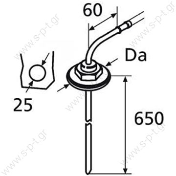 35320A /1320399A  WEBASTO  ΣΩΛΗΝΑ ΠΑΡΟΧΗΣ  ΠΕΤΡΕΛΑΙΟΥ  HEATER FUEL STAND PIPE 650MM X 5MM | 1320399A | 35320A  1320399A 35320A 353.20A  Probe Tank 35320 / 1320399A - 