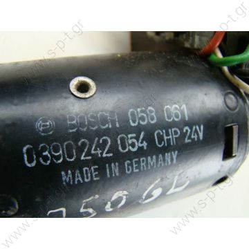 0390242054  0 390 242 054  BOSCH ΜΟΤΕΡ ΥΑΛΟΚΑΘΑΡΙΣΤΗΡΩΝ MERCEDES G-CLASS W461 24V  0028204642,       NSN:2540-12-302-4729   M/S 240GD, M/S 290GD, M/S 290GDT      NSN Flat: 2540123024729 - 