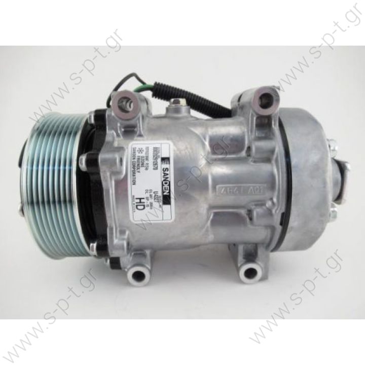 SANDEN  4327, 4612 (1101128)   SANDEN FLX7 4327 Compressor Model SD7H15HD R134a with 119mm 8Gr Clutch and GV Head DIR MT 24V